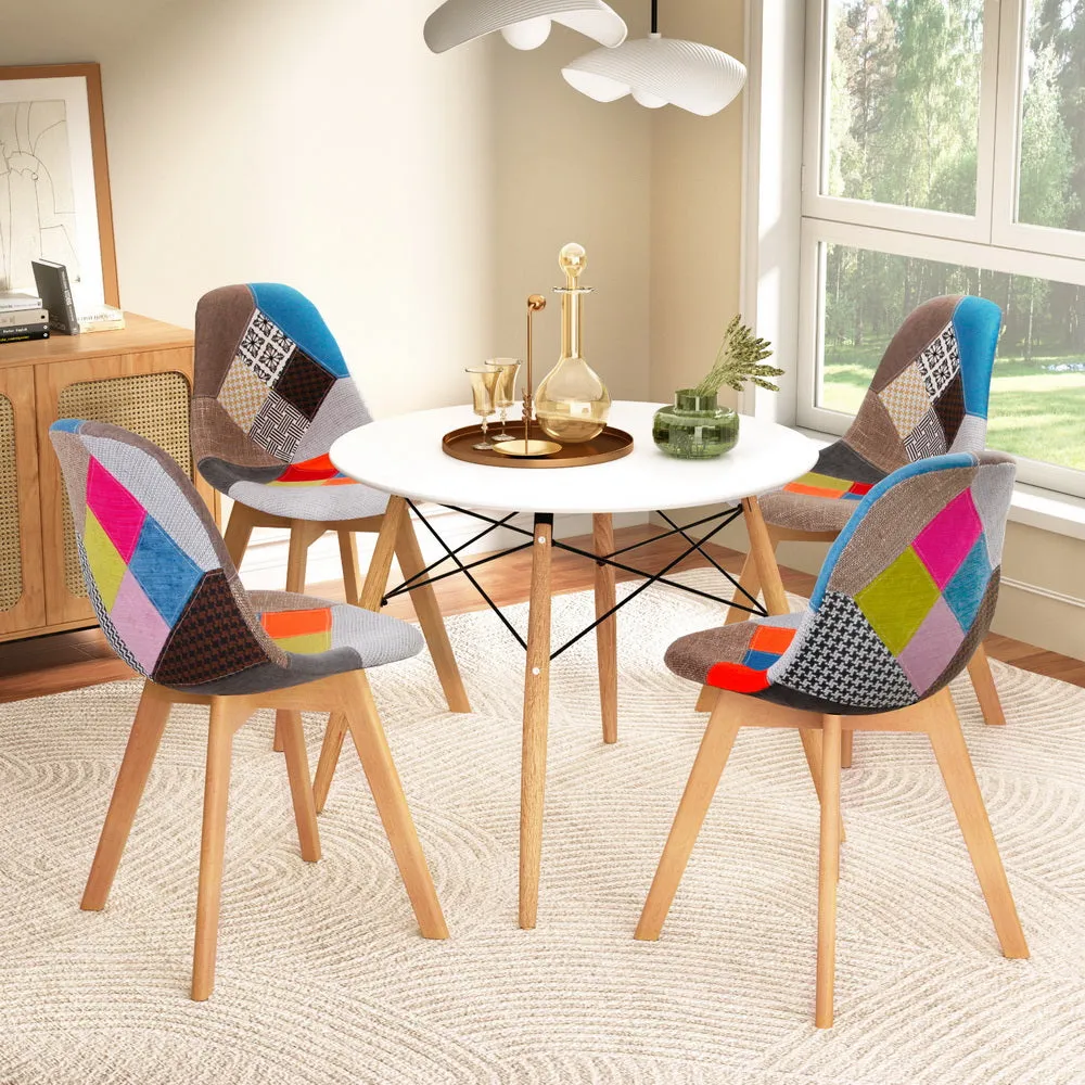 1 Artiss Dining Table and 4 Chairs Set | DSW White