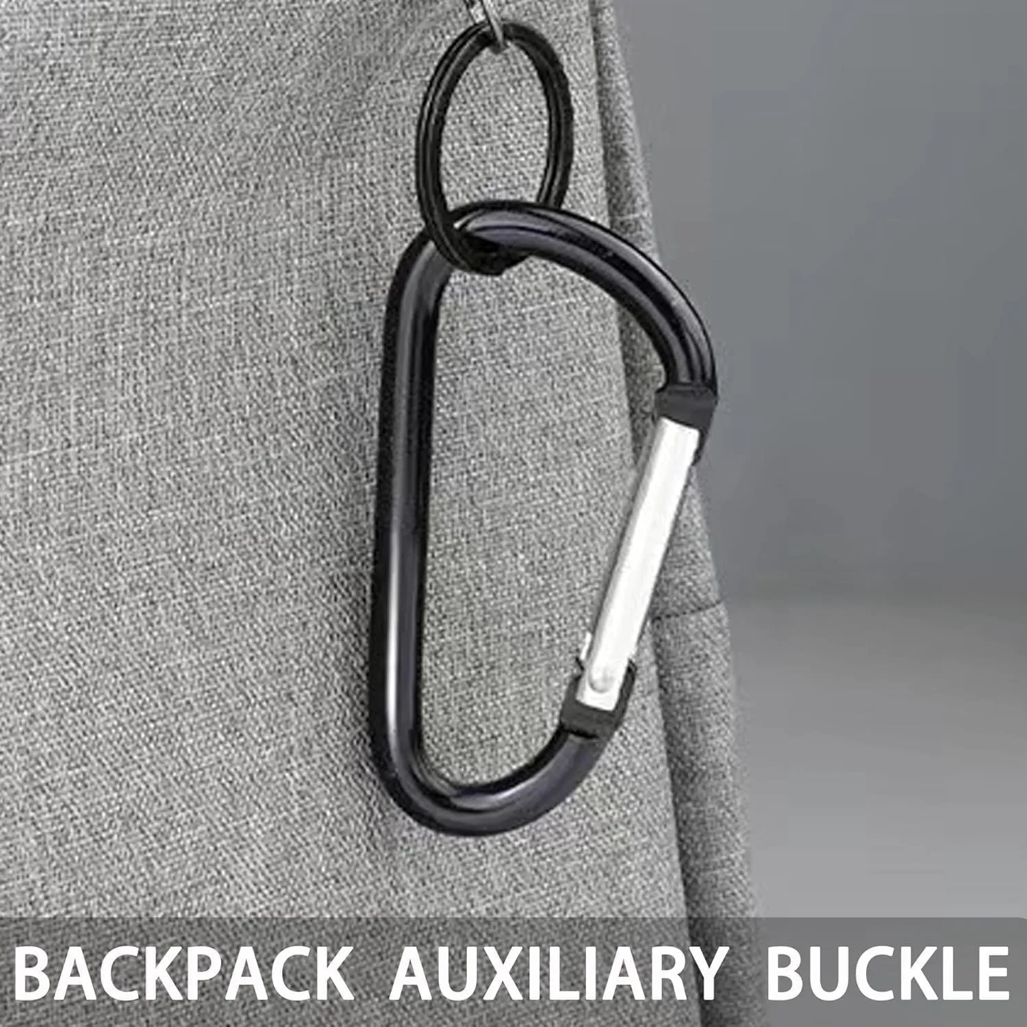 30 Pack Aluminum Carabiner, D Ring Keychain Small Carabiner Clip, Camping, Hanging, Hiking, Dog Leash & Everyday Use