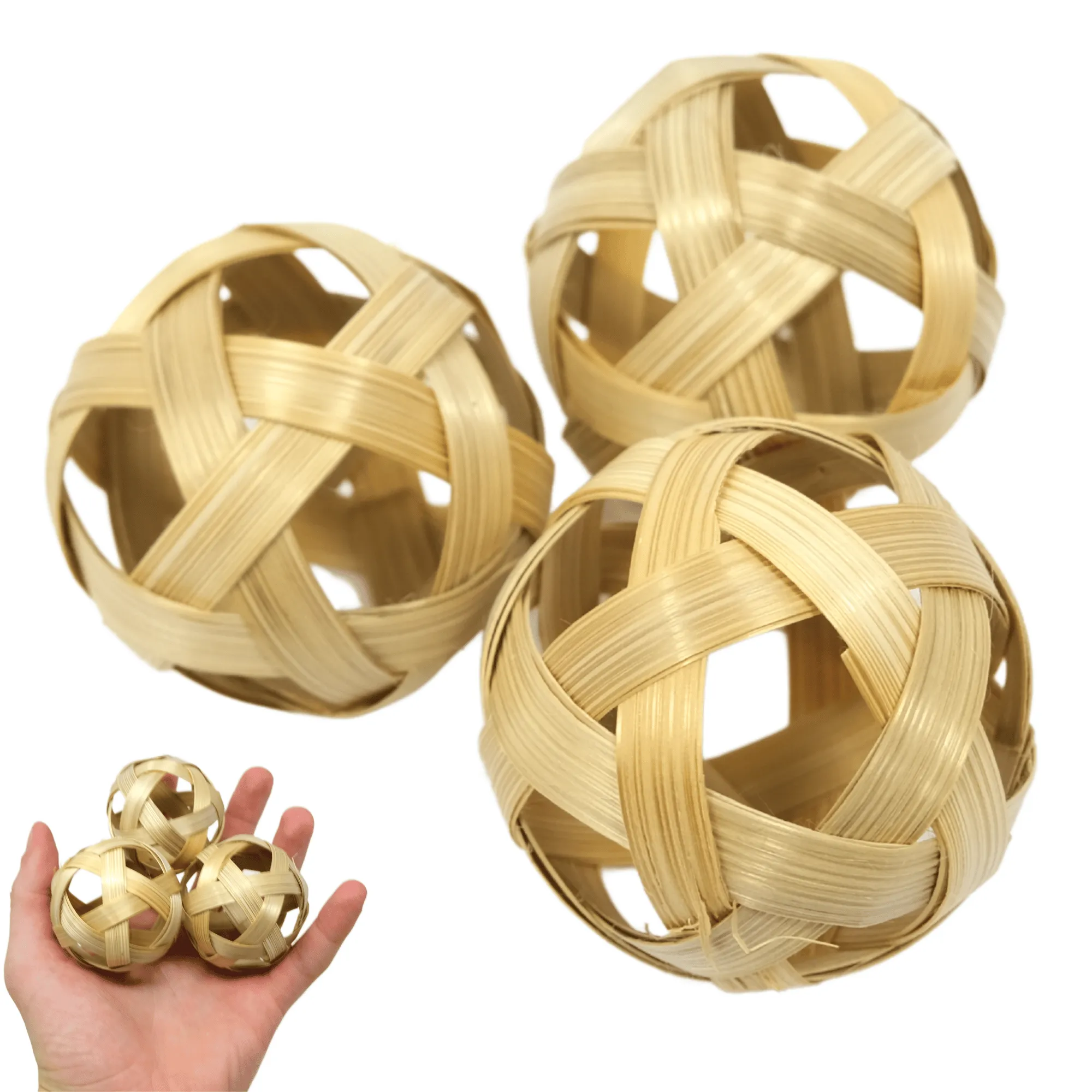 3485 PK3 Natural 3 Inch Bamboo Balls