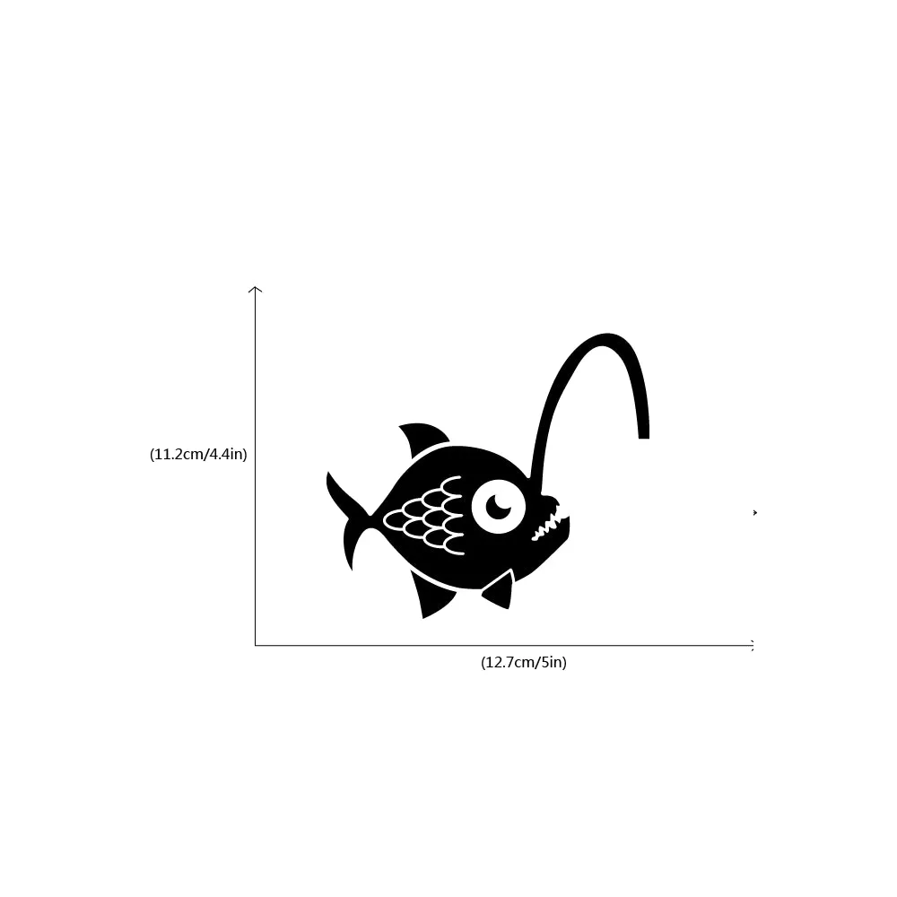 Angler Fish Connected to Light Vinyl Switch Sticker