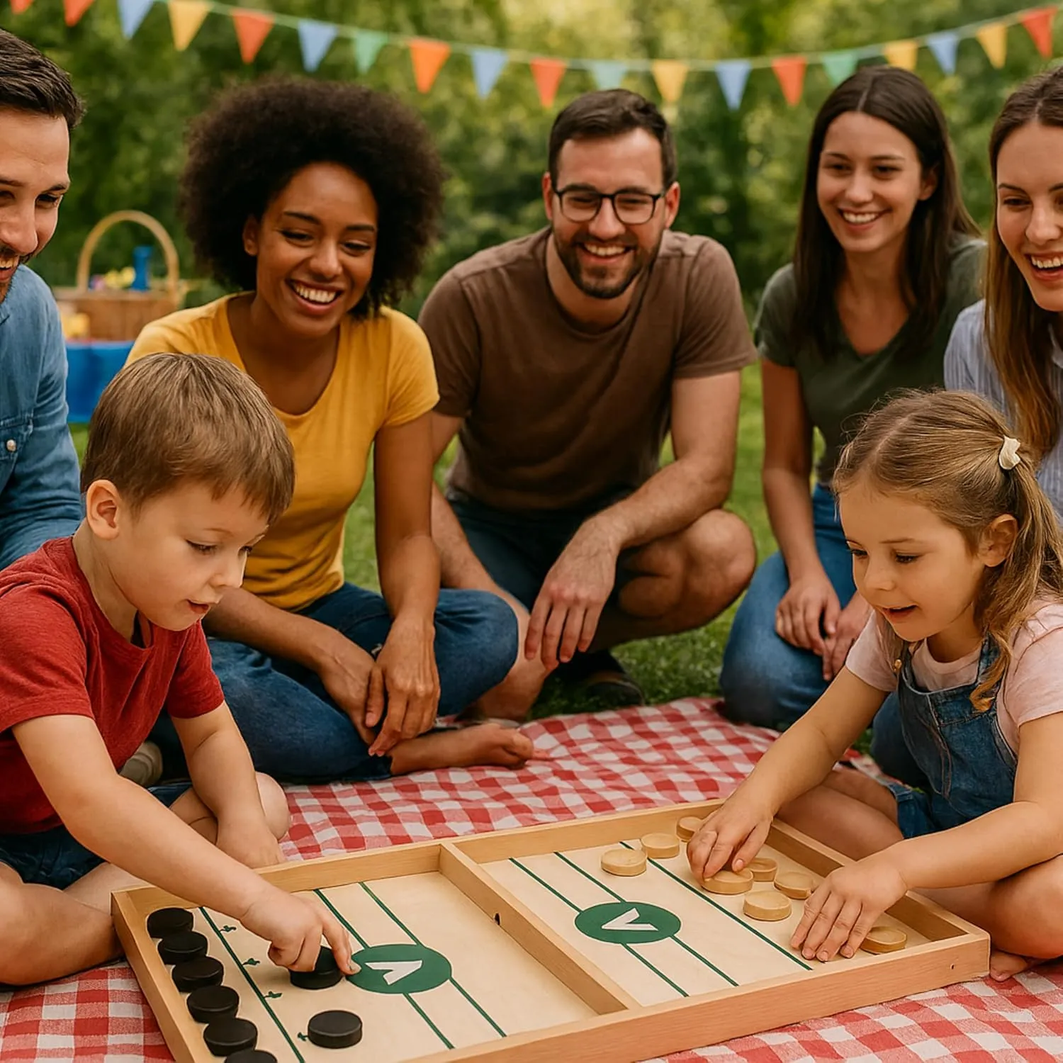 AUTERRE Extra Large Sling Puck Game - Fast Sling Puck Game Large Size for Adults and Kids - Sling Board Game for Family Fun, Parties, or Game Night - Exciting Fast Sling Puck Game