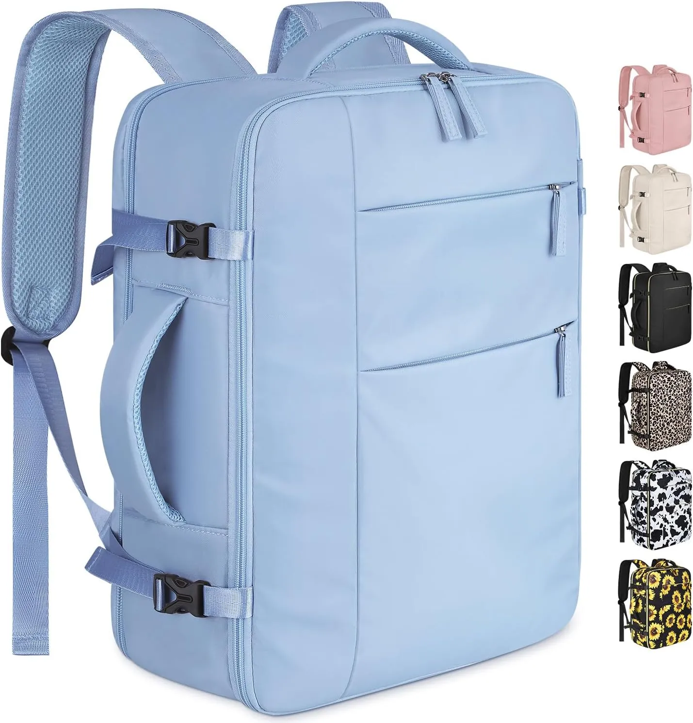 Capolo Travel Backpack for Women Men Waterproof Laptop Backpack Airlines Approved Carry On Backpack Bag Computer Bookbag for Business, Work, Traveling Fits 15.6 Inch Laptop(Blue)