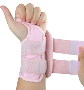 Carpal Tunnel Wrist Brace, Adjustable Wrist Support Brace, Night Wrist Sleep Supports Splints Arm Stabilizer (Left Hand, S/M, Pink)