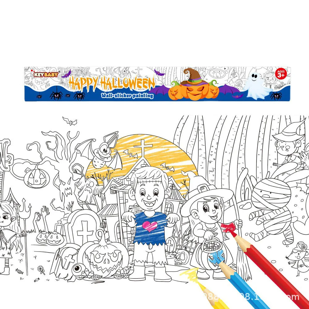 Christmas Gift Funny Drawing Roll Toys For Kids With Doodle Colored Pencils, TO0003