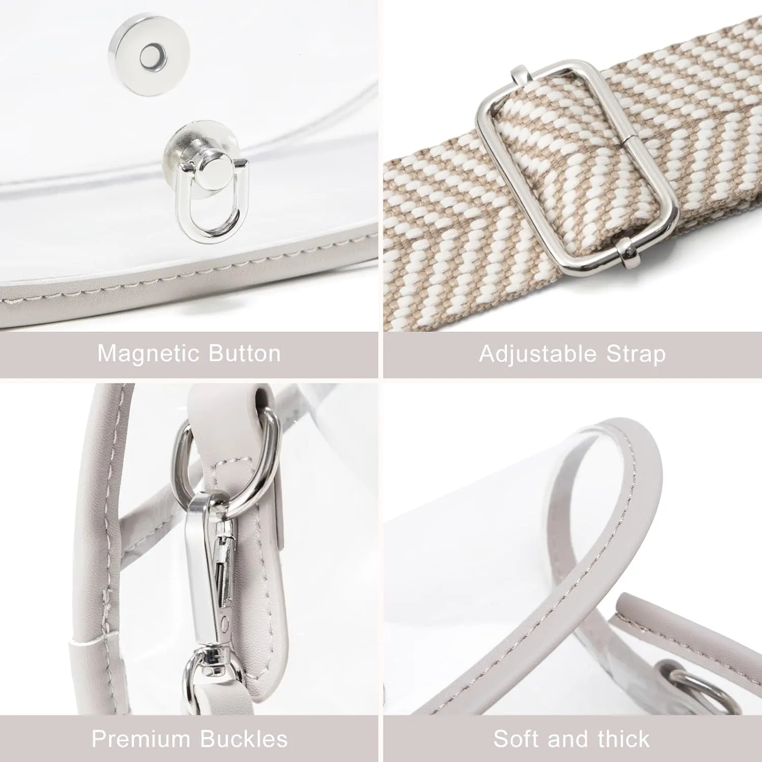 Clear Crossbody Bag Stadium Approved for Womenclear Bags for Stadium Events,clear Purse for Concerts