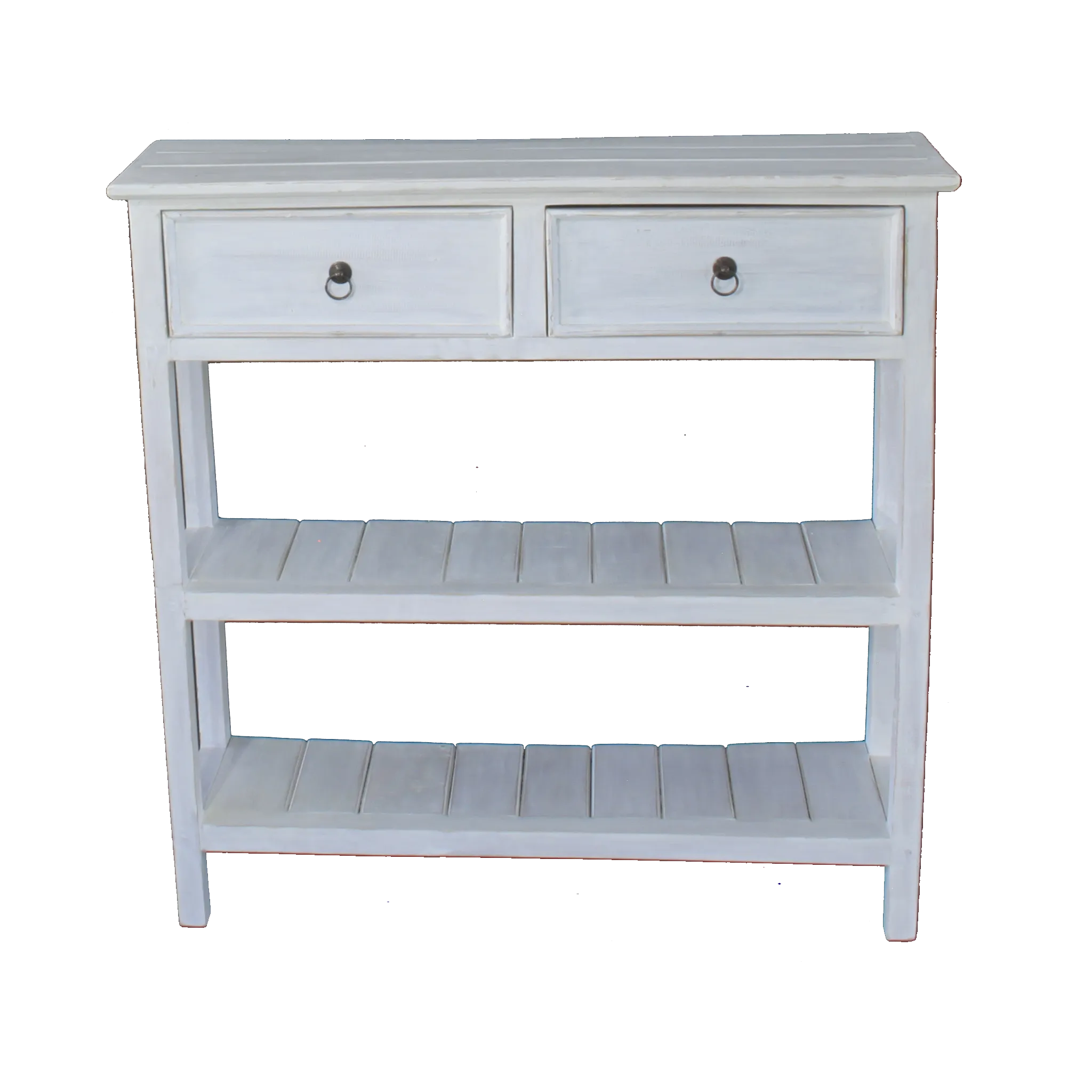 Cottage Hall Table 2 Drawers & Shelf
