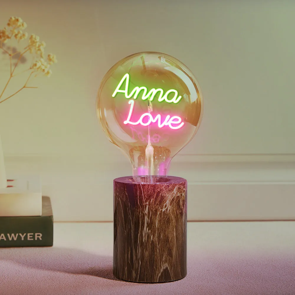 Custom Led Vintage Edison Filament Modeling Lamp Soft Light Bulbs Adjustable Brightness Wireless Base Colorful Lights Led