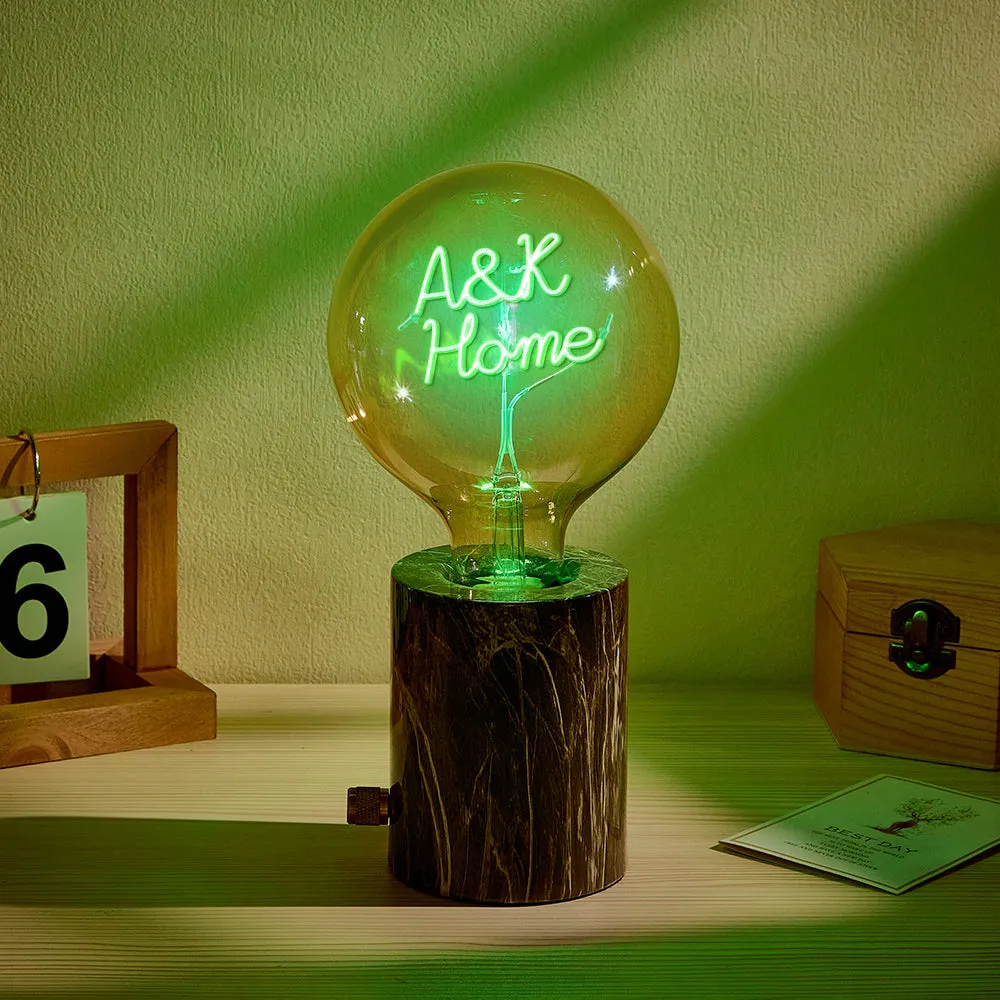 Custom Led Vintage Edison Filament Modeling Lamp Soft Light Bulbs Adjustable Brightness Wireless Base Colorful Lights Led