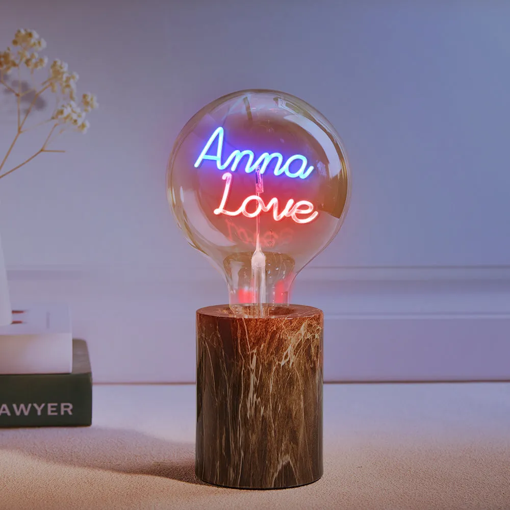 Custom Led Vintage Edison Filament Modeling Lamp Soft Light Bulbs Adjustable Brightness Wireless Base Colorful Lights Led