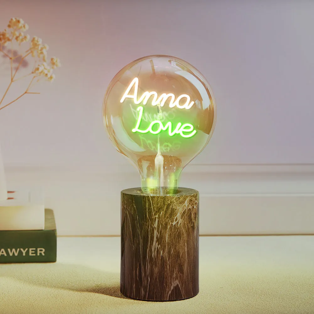 Custom Led Vintage Edison Filament Modeling Lamp Soft Light Bulbs Adjustable Brightness Wireless Base Colorful Lights Led