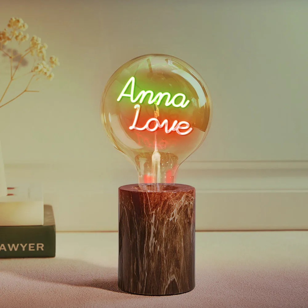 Custom Led Vintage Edison Filament Modeling Lamp Soft Light Bulbs Adjustable Brightness Wireless Base Colorful Lights Led
