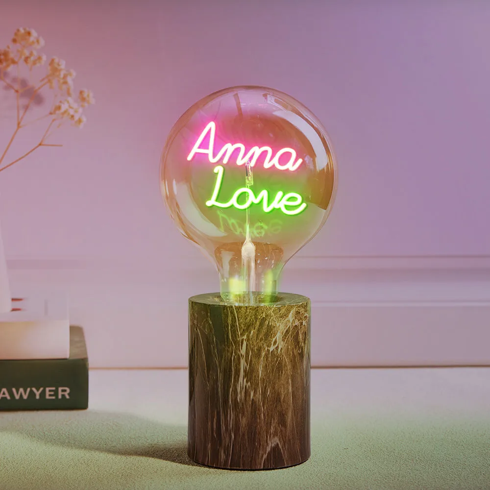 Custom Led Vintage Edison Filament Modeling Lamp Soft Light Bulbs Adjustable Brightness Wireless Base Colorful Lights Led