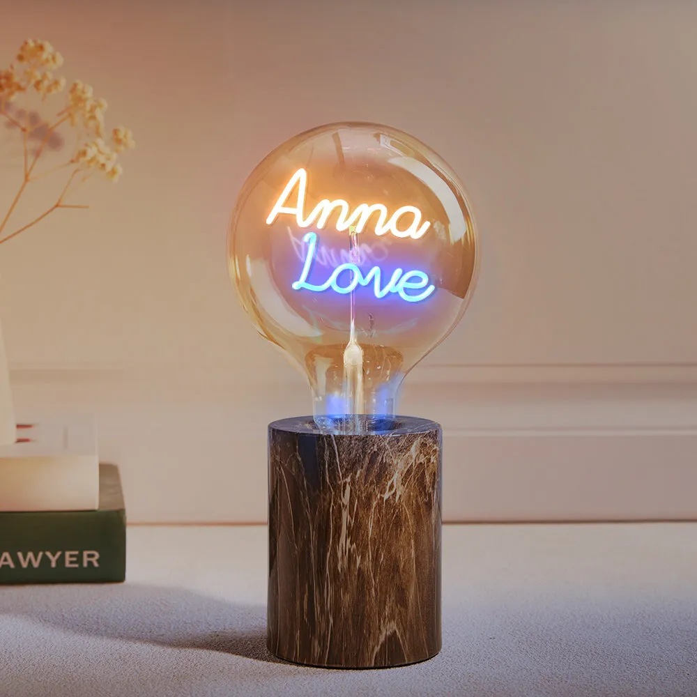 Custom Led Vintage Edison Filament Modeling Lamp Soft Light Bulbs Adjustable Brightness Wireless Base Colorful Lights Led