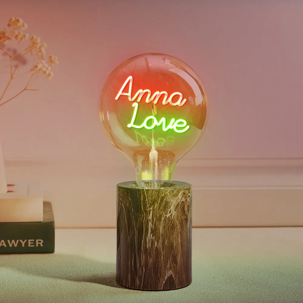Custom Led Vintage Edison Filament Modeling Lamp Soft Light Bulbs Adjustable Brightness Wireless Base Colorful Lights Led