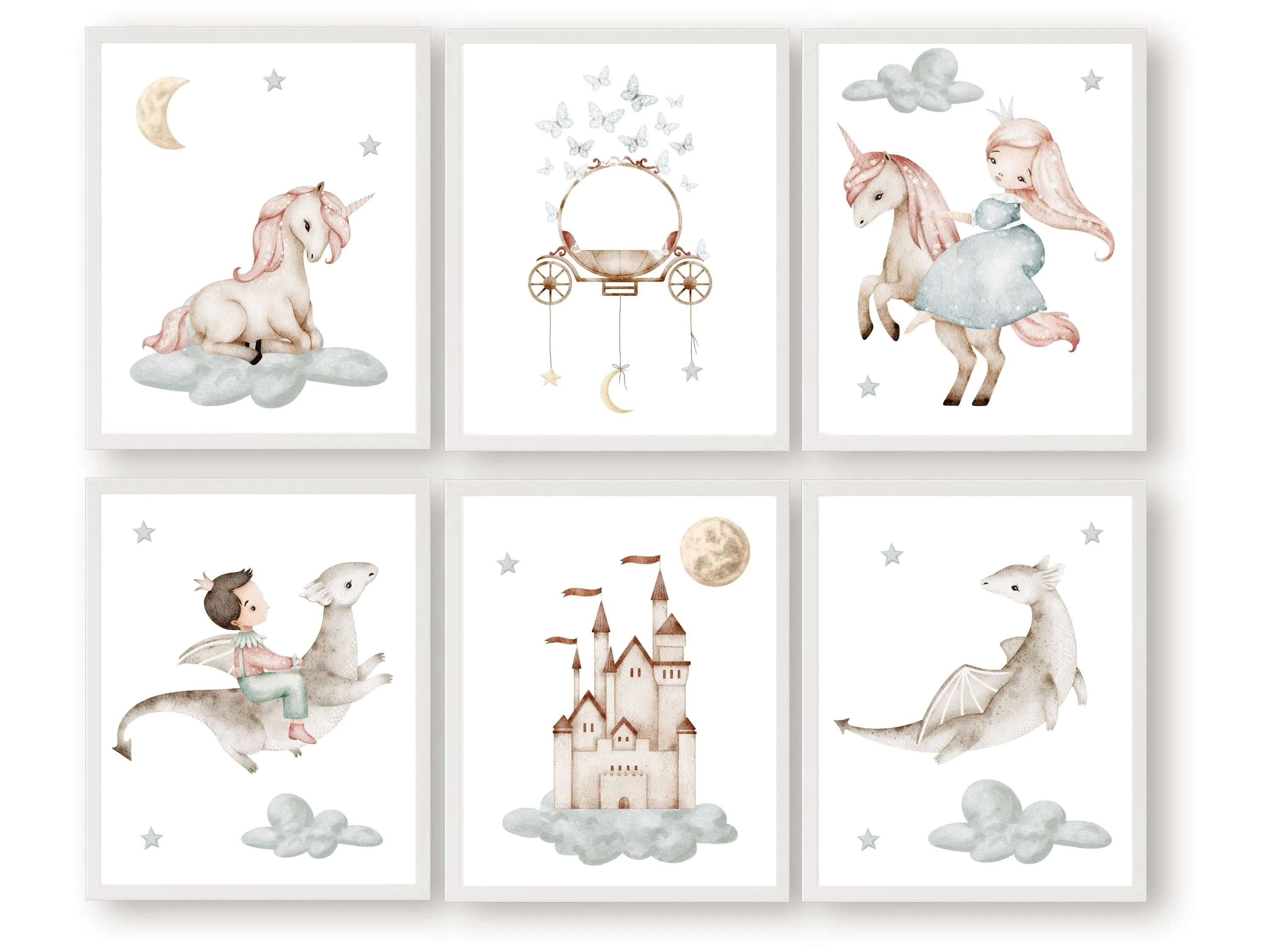 Fairytale Princess Nursery Print Set of 6
