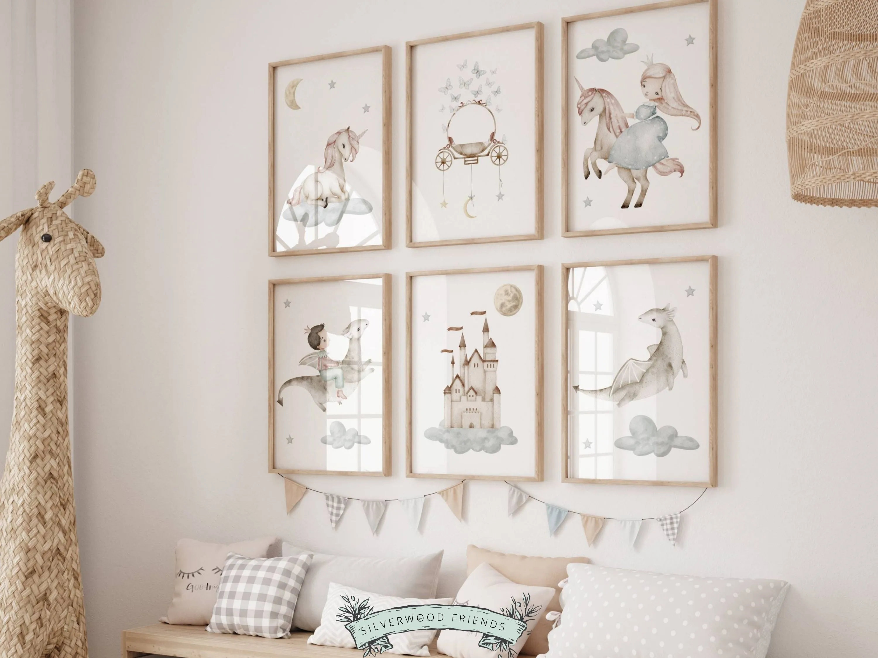 Fairytale Princess Nursery Print Set of 6