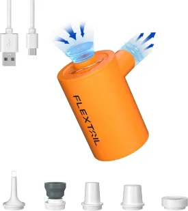 FLEXTAILGEAR Air Pump for Inflatables, 300L/min Air Mattress Pump for Inflate Deflate with 1600mAH Battery, Portable Air Pump for Sleeping Pads, Pool Toys, Floats, Swimming Ring, Air Bed