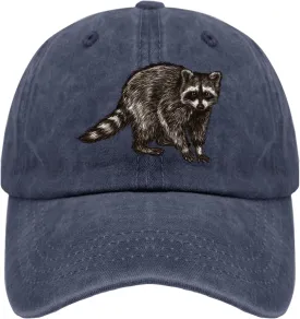 Funny Raccoon Hat for Adults Vintage Distressed Baseball Cap Trash Panda Dad Hat for Outdoor Lovers & Meme Gift Fans