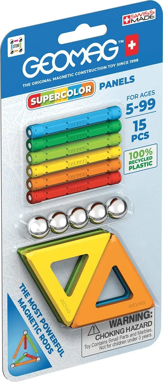 Geomag 376 Supercolor Panels Recycled Blister 15 pcs