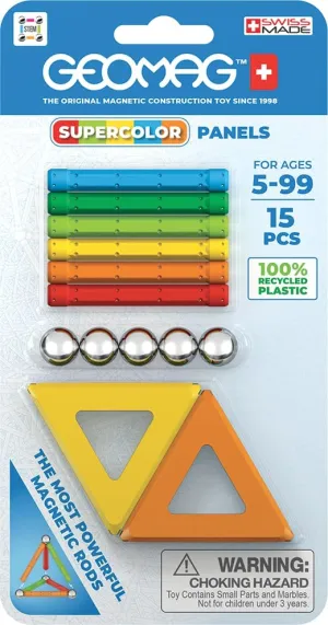 Geomag 376 Supercolor Panels Recycled Blister 15 pcs