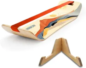GIBBON GiBoard Balance Board Kids & Adults - Slack Board Workout Equipment Home Gym Training - Wooden Balance Boards for Adults Trainer - Standing Desk Exercise - Yoga, Agility, Pilates, Core & More