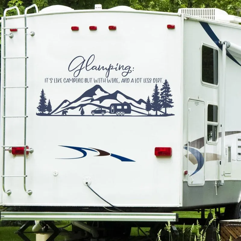 Glamping Rv Camper Waterproof Vinyl Sticker