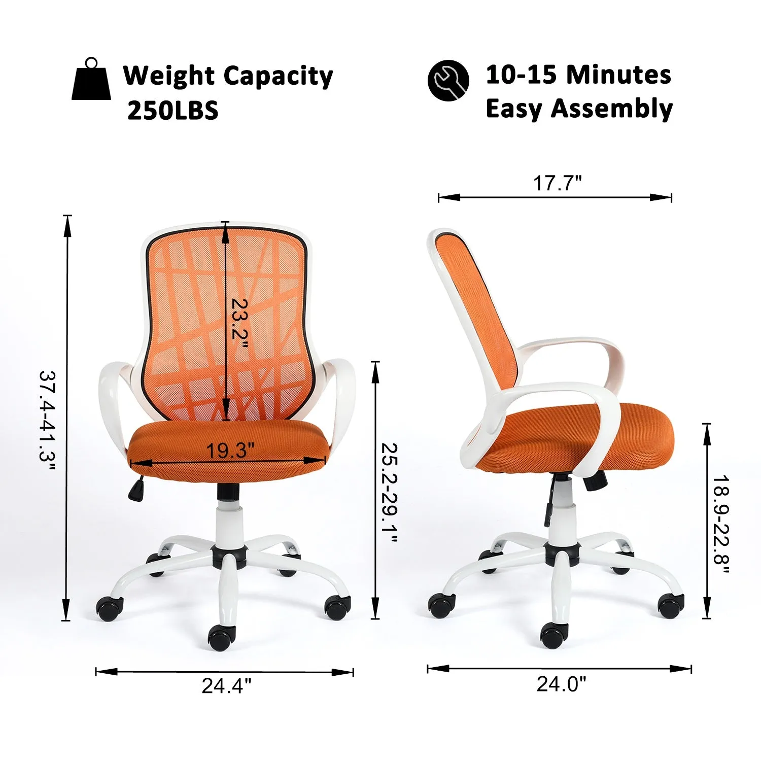 Mesh Office Chairs Ergonomic Swivel Computer Desk Chairs - HomyCasa