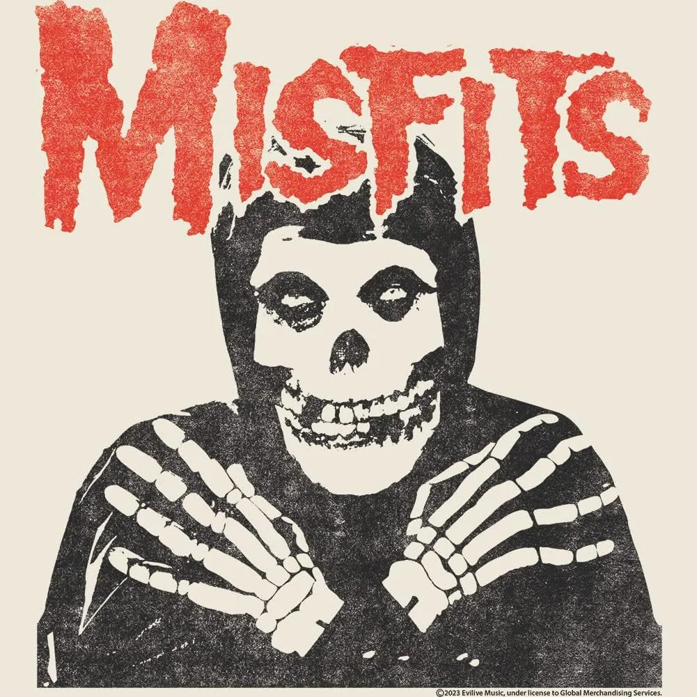 Misfits T Shirt Skull Crossed Arms Mens Short Sleeve T Shirts Classic Rock Vintage Style Graphic Tees