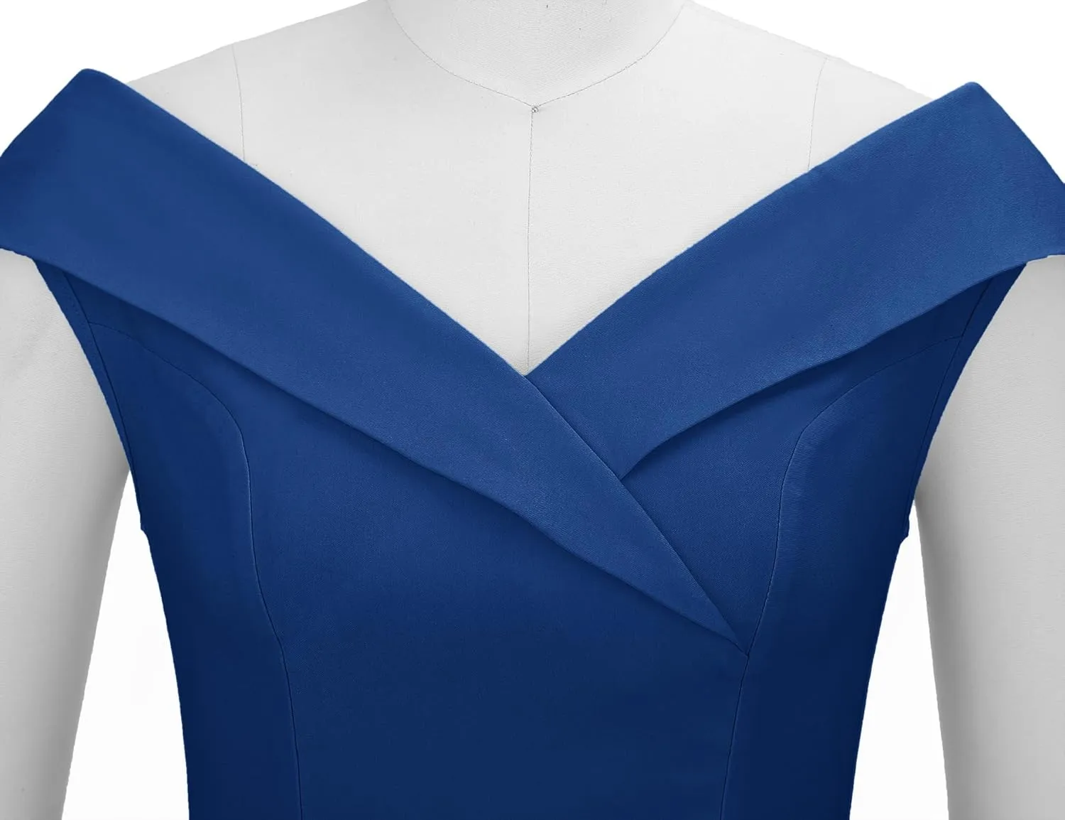 MUXXN Women's 1950s Retro Vintage Sleeveless V Neck Midi Cocktail Swing Dress