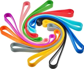 Outus 10 Pieces Large Silicone Rubber Bands 7 Inch Elastic Wrapping Extra Large Rubber Bands for Notebook Office Outdoor Gear Gifts Packing Christmas(Standard Resilience)