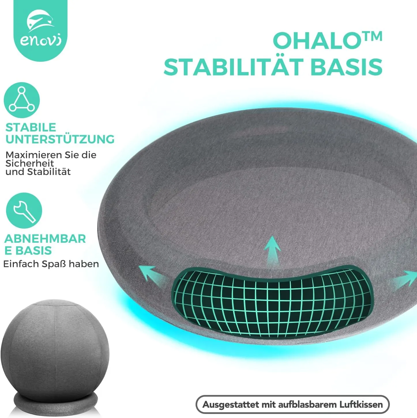 ProBalance Ball Chair, Yoga Ball Chair Exercise Ball Chair with Slipcover and Base for Home Office Desk, Birthing & Pregnancy, Stability Ball & Balance Ball Seat to Relieve Back Pain, Multiple color size