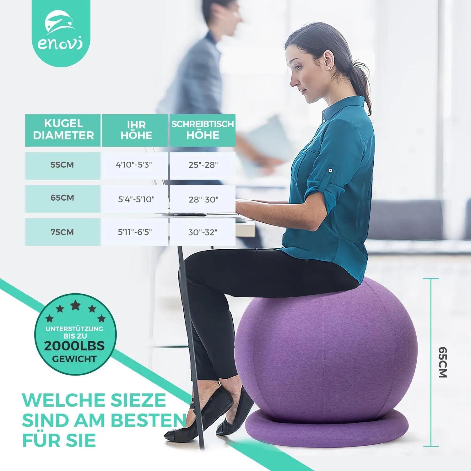 ProBalance Ball Chair, Yoga Ball Chair Exercise Ball Chair with Slipcover and Base for Home Office Desk, Birthing & Pregnancy, Stability Ball & Balance Ball Seat to Relieve Back Pain, Multiple color size