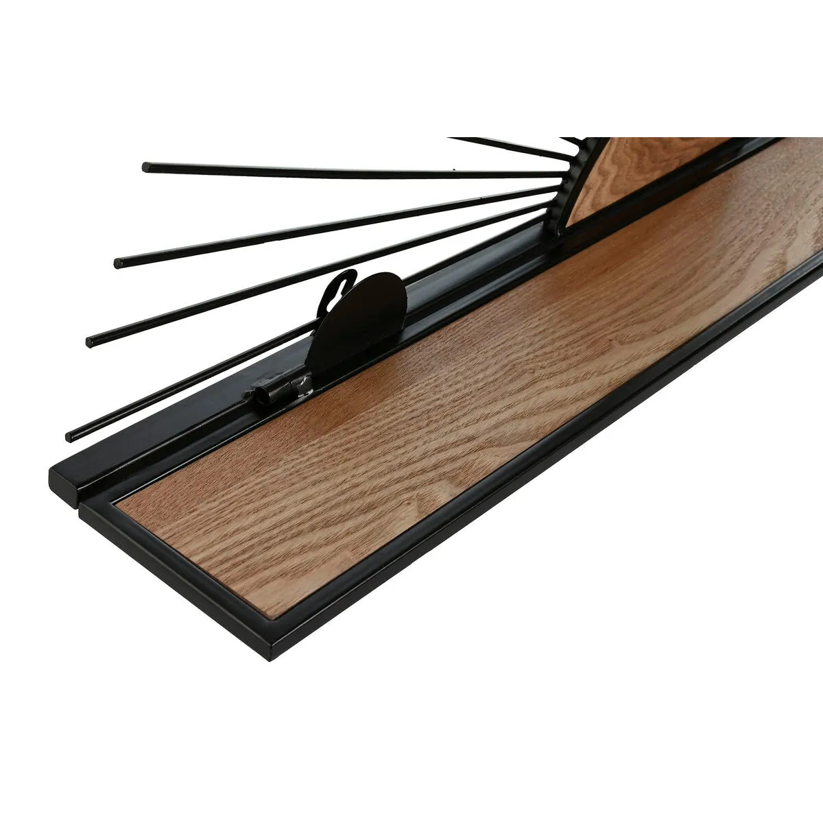 Shelves Home ESPRIT Black Natural Metal MDF Wood 58 x 10,5 x 28 cm Wall