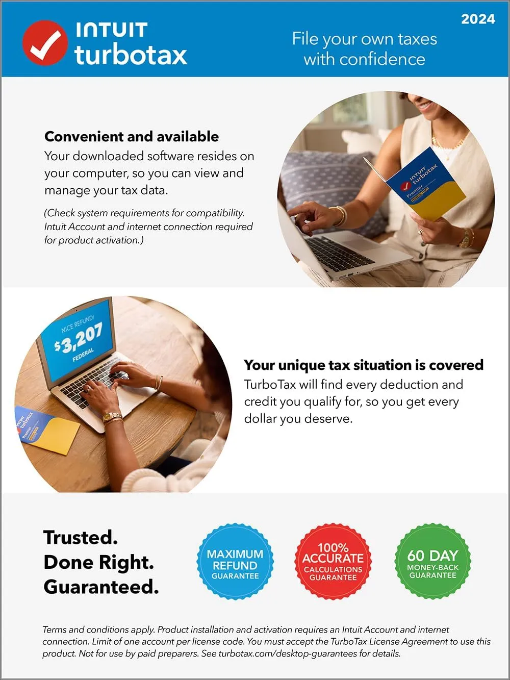 TurboTax Deluxe 2024 Tax Software, Federal Tax Return [PC/MAC Download]