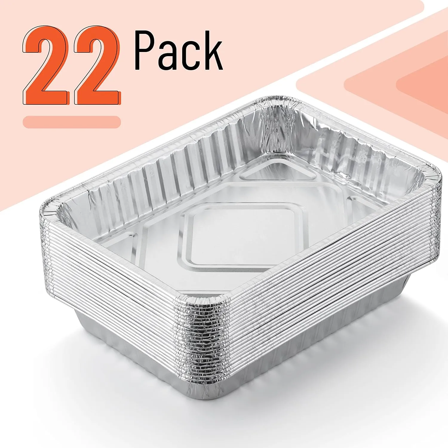 UNCO- Grill Drip Pans Aluminum, 7.5x5, 22 pcs, Compatible with Weber Spirit Series, Genesis Series, Q Series Grills, Drip Pan Liners, Grease Pan Liner, Grill Drip Pans for Outdoor Grill