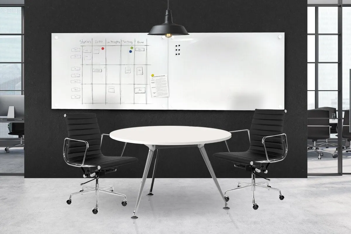 Vision Magnetic Glass Whiteboard Frameless